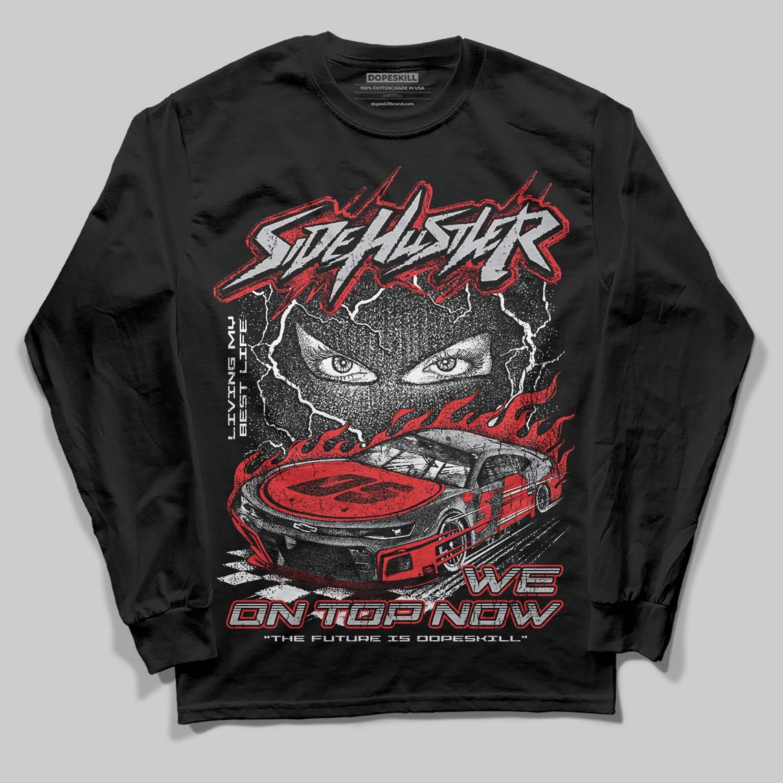 Grey Sneakers DopeSkill Long Sleeve T-Shirt Flexin' Graphic Streetwear - Black