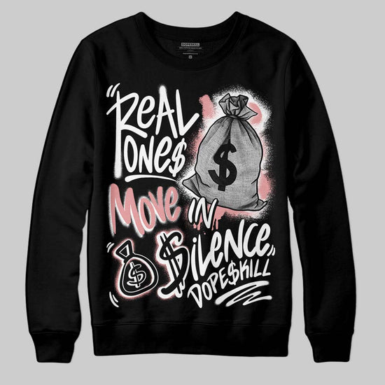 Harris Tweed x Wmns Dunk Low 'Black Phantom' DopeSkill Sweatshirt Real Ones Move In Silence Graphic Streetwear - Black