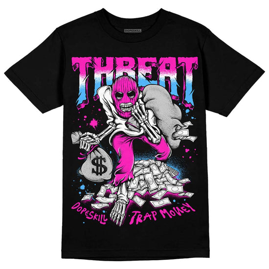 Dunk Low GS “Active Fuchsia” DopeSkill T-Shirt Threat Graphic Streetwear - Black
