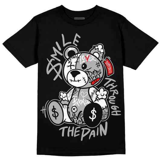 Jordan 1 Low OG “Shadow” DopeSkill T-Shirt Smile Through The Pain Graphic Streetwear - Black