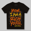 Orange, Black and White Sneakers DopeSkill Toddler Kids T-shirt Mom, I Am A Rich Youth Graphic Streetwear - Black