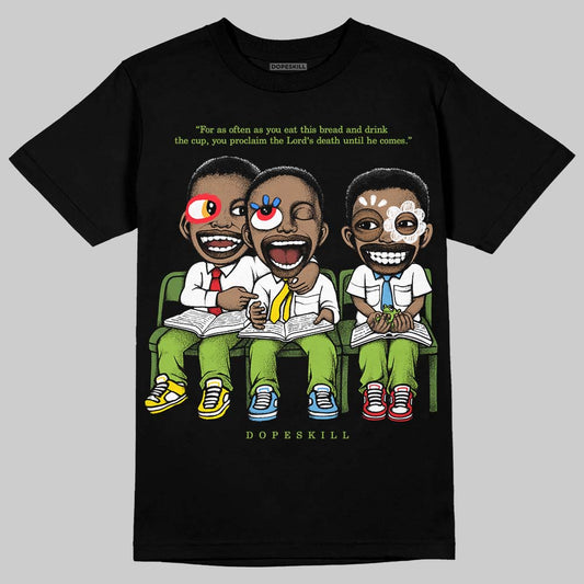 Nike SB Dunk Low Chlorophyll DopeSkill T-Shirt First Sunday Graphic Streetwear - Black