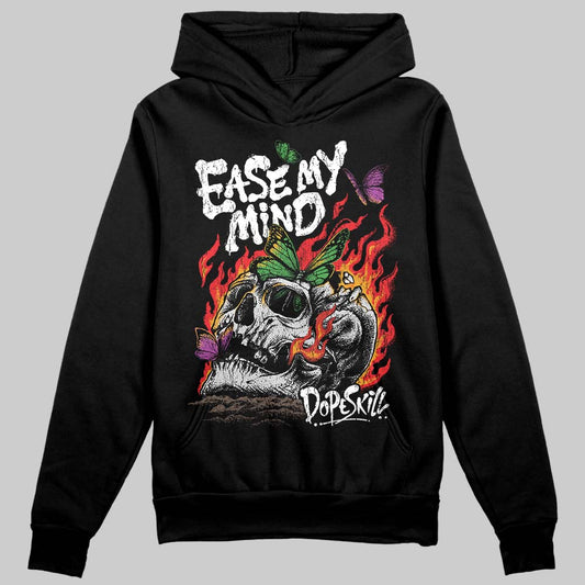 Black and White Sneakers DopeSkill Hoodie Sweatshirt Ease My Mind Graphic Streetwear - Black