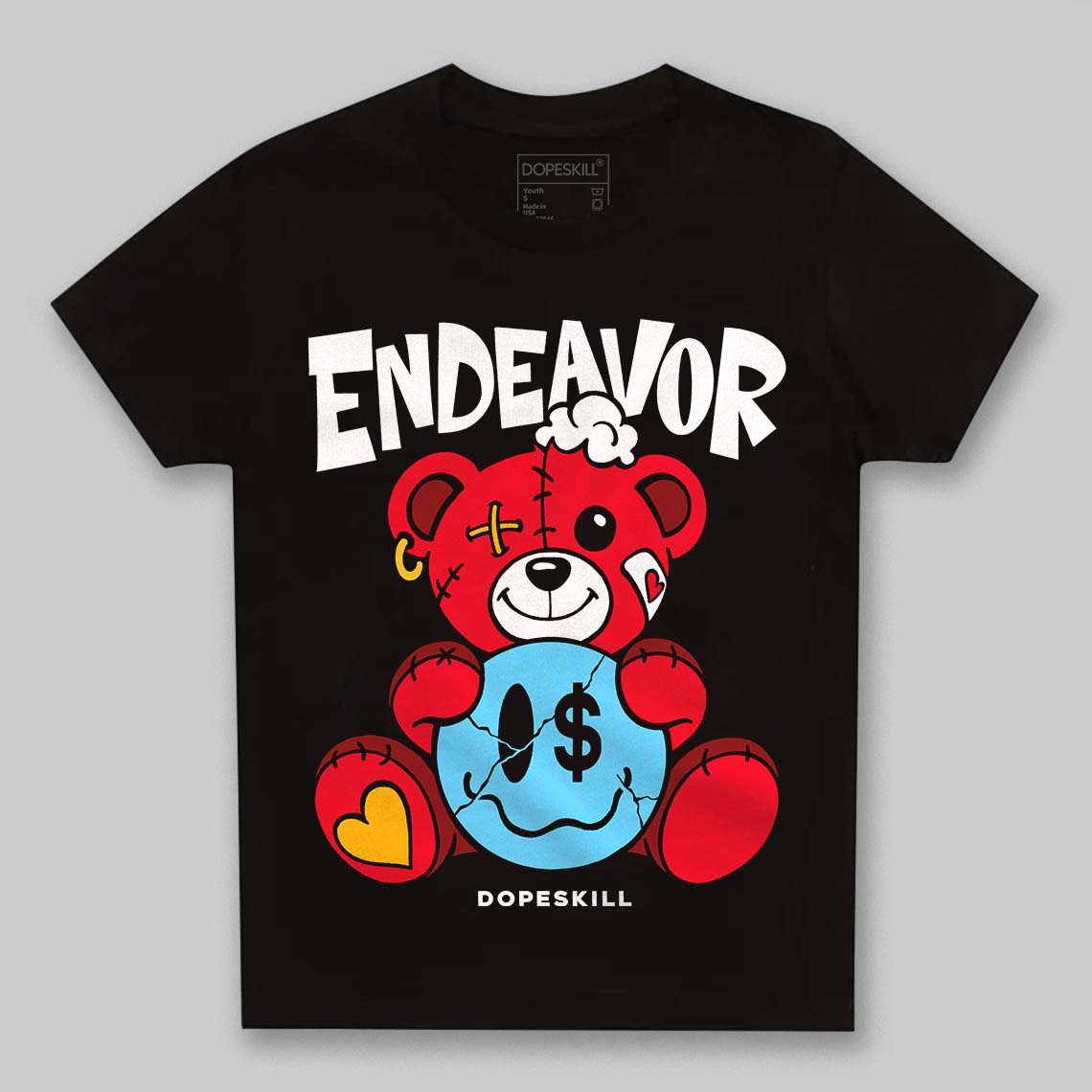 Red Sneakers DopeSkill Toddler Kids T-shirt Endeavor Graphic Streetwear - Black
