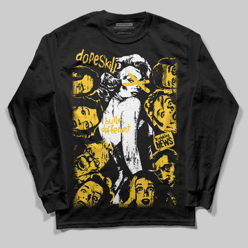 Yellow Sneakers DopeSkill Long Sleeve T-Shirt Built Different Graphic Streetwear - Black