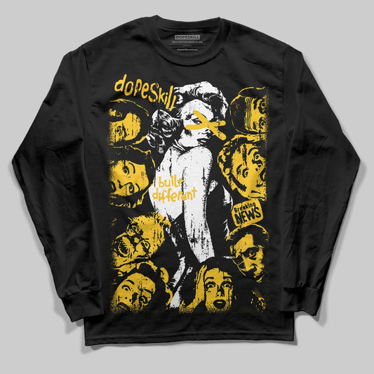 Yellow Sneakers DopeSkill Long Sleeve T-Shirt Built Different Graphic Streetwear - Black