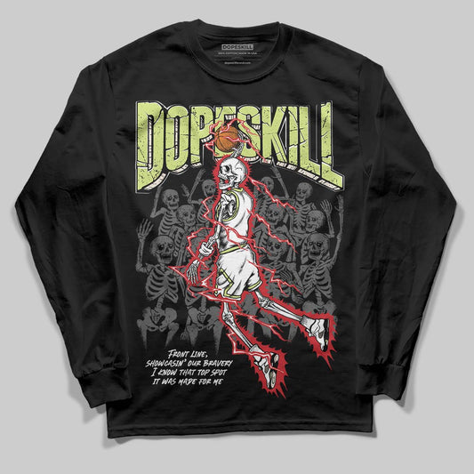 Jordan 5 “Luminous Green” DopeSkill Long Sleeve T-Shirt Thunder Dunk Graphic Streetwear - Black