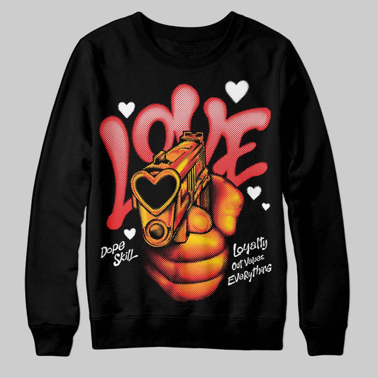 Black and White Sneakers DopeSkill Sweatshirt Love Shot Graphic Streetwear - Black