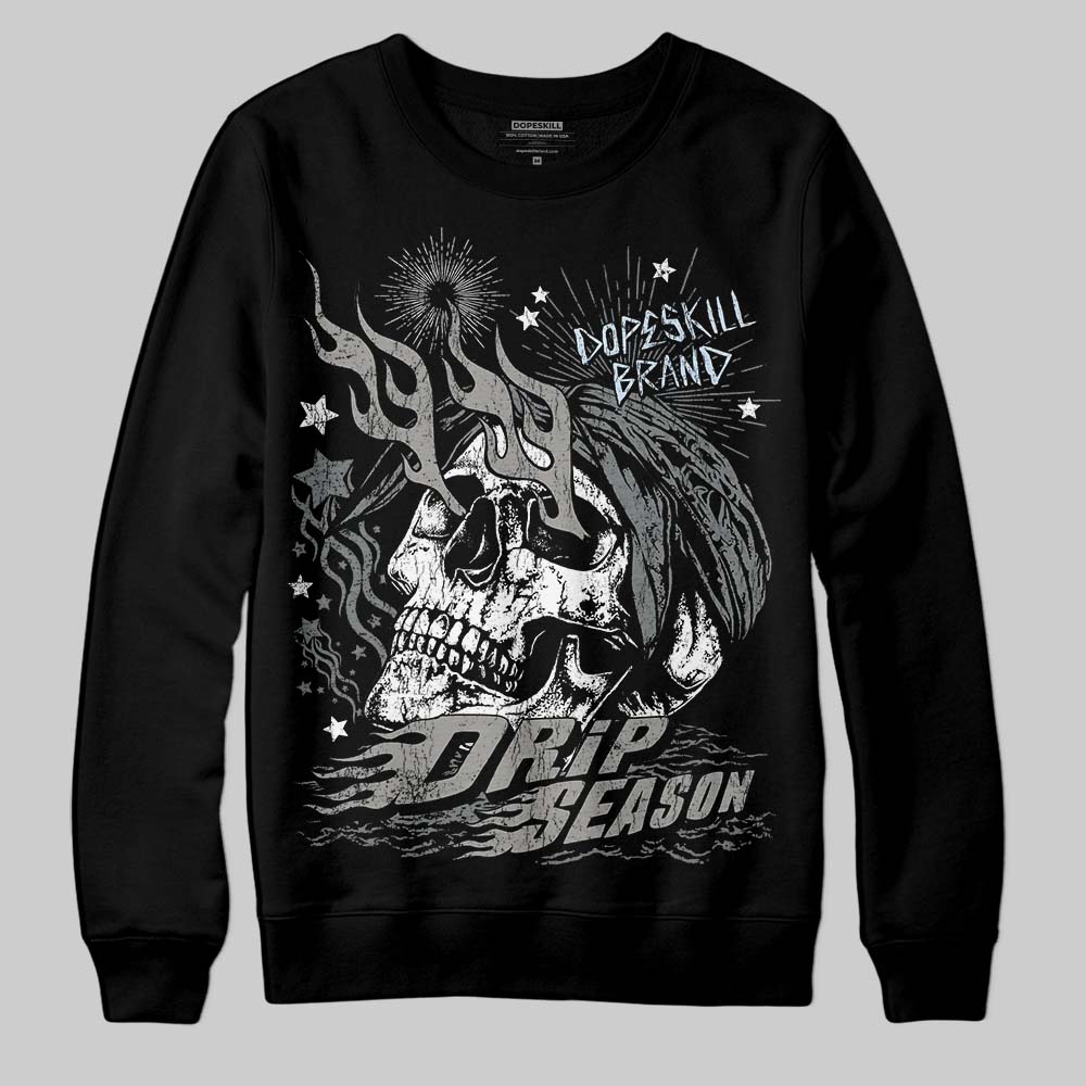 Jordan 9 Cool Grey DopeSkill Sweatshirt Drip Season Graphic Streetwear - Black