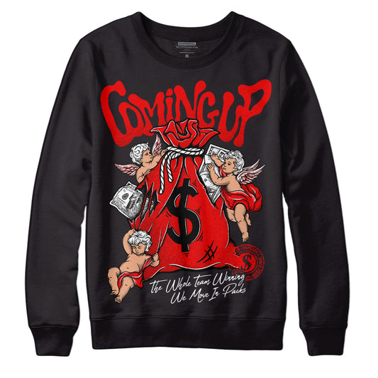 Jordan 12 “Cherry” DopeSkill Sweatshirt Money Bag Coming Up Graphic Streetwear - Black