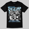 Jordan 11 Retro Legend Blue DopeSkill T-Shirt Distorted Realms Graphic Streetwear - black