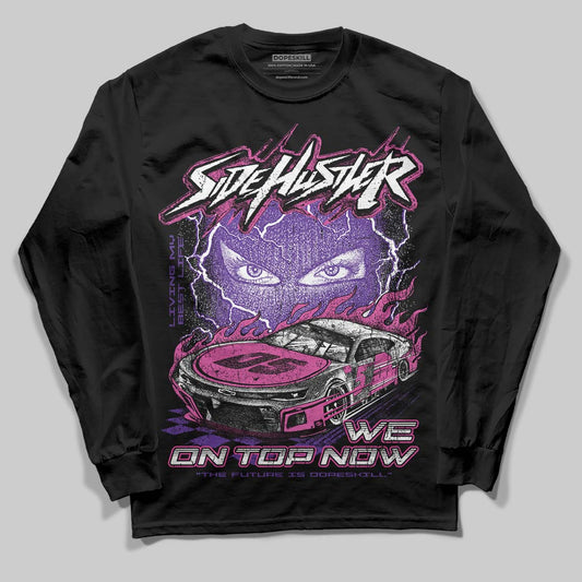 PURPLE Sneakers DopeSkill Long Sleeve T-Shirt Flexin' Graphic Streetwear - Black