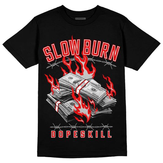 Jordan 12 “Cherry” DopeSkill T-Shirt Slow Burn Graphic Streetwear - Black