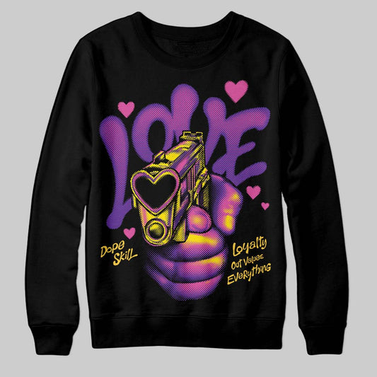 PURPLE Sneakers DopeSkill Sweatshirt Love Shot Graphic Streetwear - White