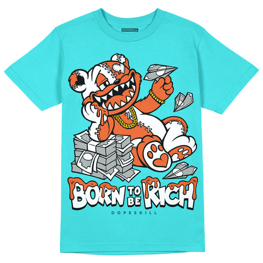Dunk Low “Miami Dolphins” DopeSkill Tahiti Blue T-shirt Born To Be Rich Graphic Streetwear