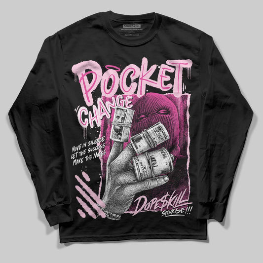 Dunk Low GS 'Triple Pink' DopeSkill Long Sleeve T-Shirt Pocket Change Graphic Streetwear - Black