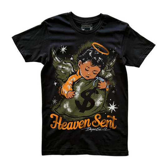 Jordan 5 "Olive" DopeSkill T-Shirt Heaven Sent Graphic Streetwear - Black