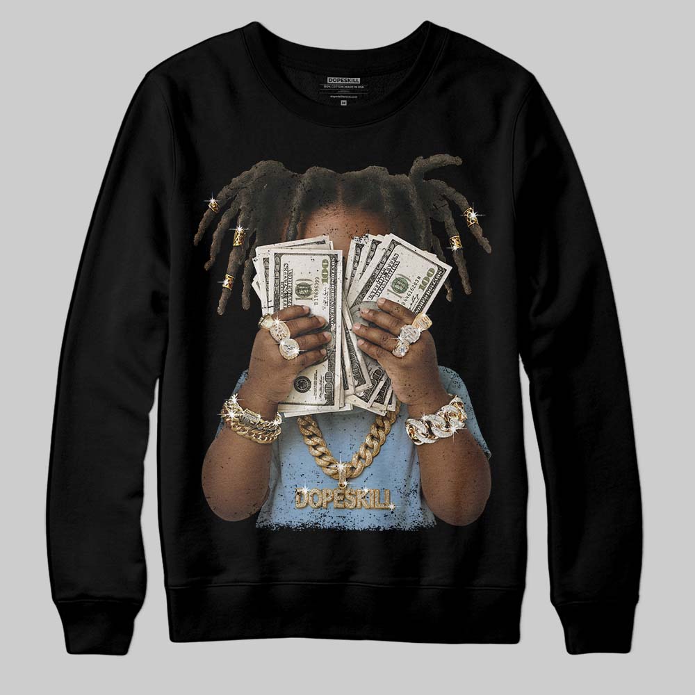 Nike Air Diamond Turf Must Be the Money DopeSkill Sweatshirt Rich Youth Graphic Streetwear - Black