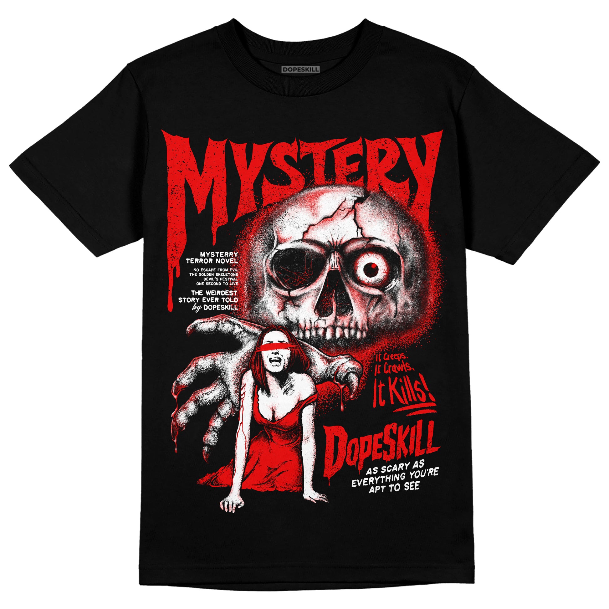 Jordan 12 “Cherry” DopeSkill T-Shirt Mystery Ghostly Grasp Graphic Streetwear - Black