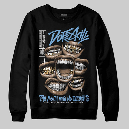 Jordan 12 Retro 'Melo' DopeSkill Sweatshirt The Mouth With No Droughts Graphic Streetwear - Black