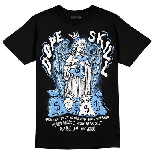 Jordan 9 Powder Blue DopeSkill T-Shirt Angels Graphic Streetwear - black