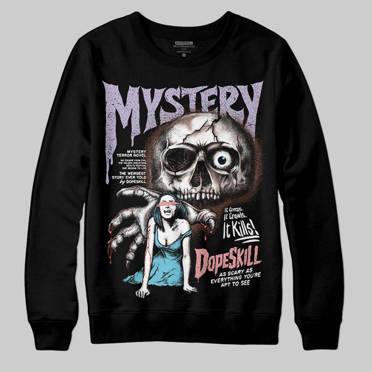 Harris Tweed x Dunk Low Denim Turquoise and Baroque Brown DopeSkill Sweatshirt Mystery Ghostly Grasp Graphic Streetwear - Black