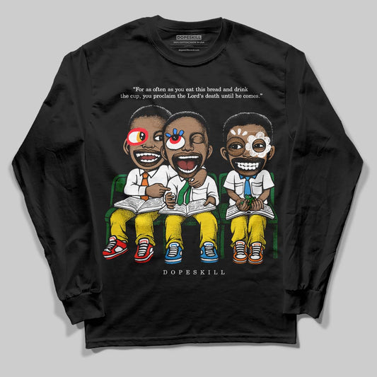 Dunk Low Reverse Brazil DopeSkill Long Sleeve T-Shirt First Sunday Graphic Streetwear - Black