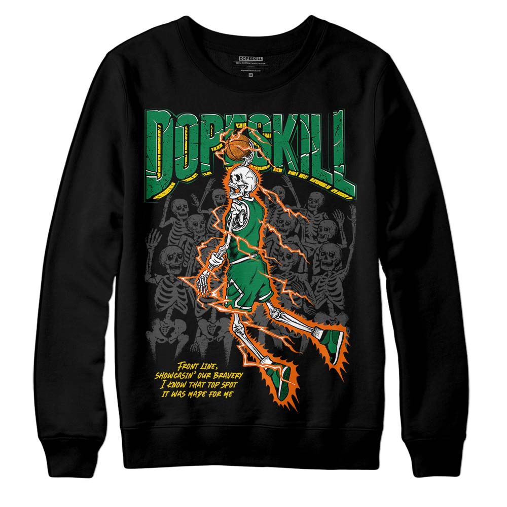 Green Sneakers DopeSkill Sweatshirt Thunder Dunk Graphic Streetwear - Black