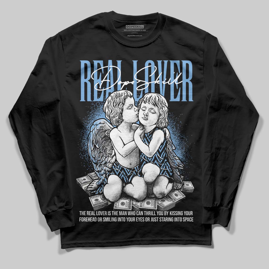 Jordan 12 Retro 'Melo' DopeSkill Long Sleeve T-Shirt Real Lover Graphic Streetwear - Black