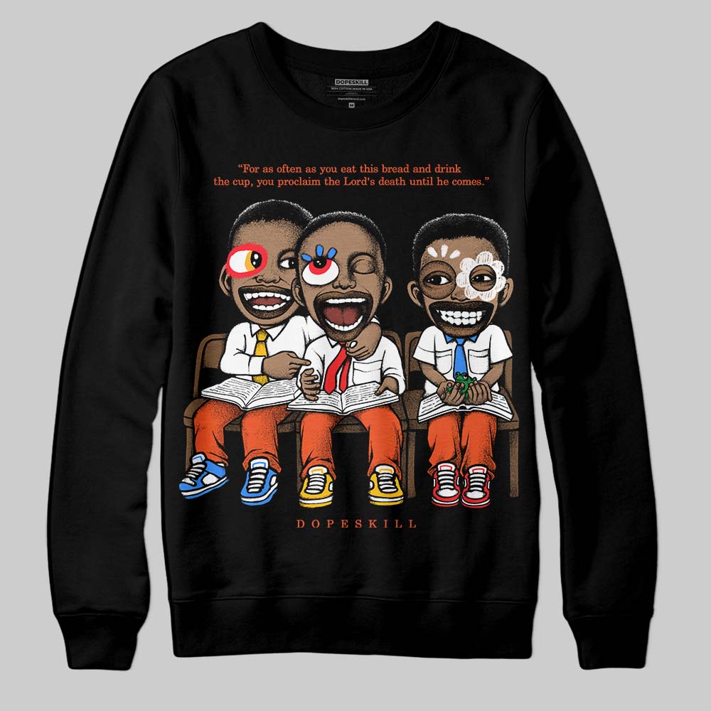 MSCHF Super Normal 2 Orange Milk DopeSkill Sweatshirt First Sunday Graphic Streetwear - Black