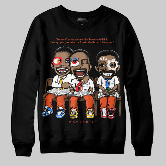 MSCHF Super Normal 2 Orange Milk DopeSkill Sweatshirt First Sunday Graphic Streetwear - Black
