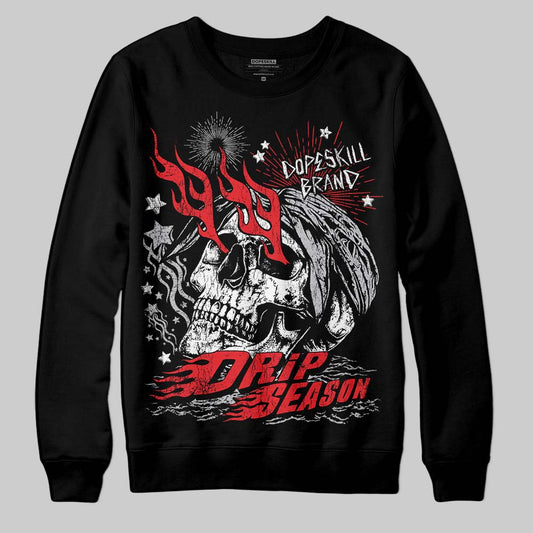 Grey Sneakers DopeSkill Sweatshirt Drip Season Graphic Streetwear - Black