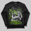 Neon Green Sneakers DopeSkill Long Sleeve T-Shirt Drip Season Graphic Streetwear - Black