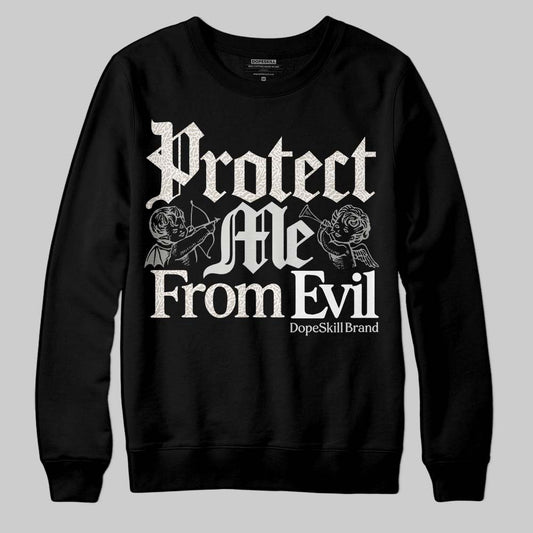 Jordan 3 Retro Pure Money DopeSkill Sweatshirt Protect Me From Evil Graphic Streetwear - Black