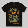Olive Sneakers DopeSkill Toddler Kids T-shirt Mom, I Am A Rich Youth Graphic Streetwear - Black