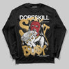 Jordan 12 Retro 'Taxi' 2025 DopeSkill Long Sleeve T-Shirt Stay It Busy Graphic Streetwear - black
