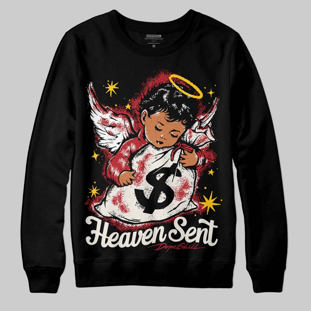 Nigel Sylvester x Jordan 1 Low OG “Nitro” DopeSkill Sweatshirt Heaven Sent Graphic Streetwear - Black