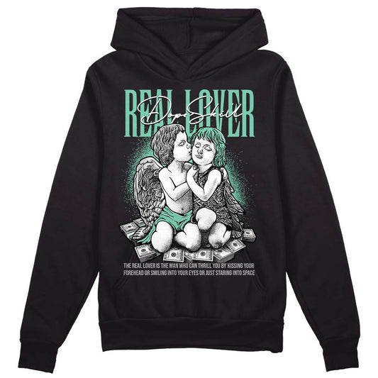Jordan 3 "Green Glow" DopeSkill Hoodie Sweatshirt Real Lover Graphic Streetwear - Black