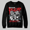Jordan 11 Retro Cherry DopeSkill Sweatshirt Distorted Realms Graphic Streetwear - Black