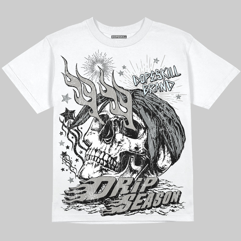 Jordan 9 Cool Grey DopeSkill Oversize Print T-Shirt Drip Season Graphic Streetwear