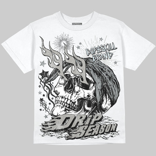 Jordan 9 Cool Grey DopeSkill Oversize Print T-Shirt Drip Season Graphic Streetwear