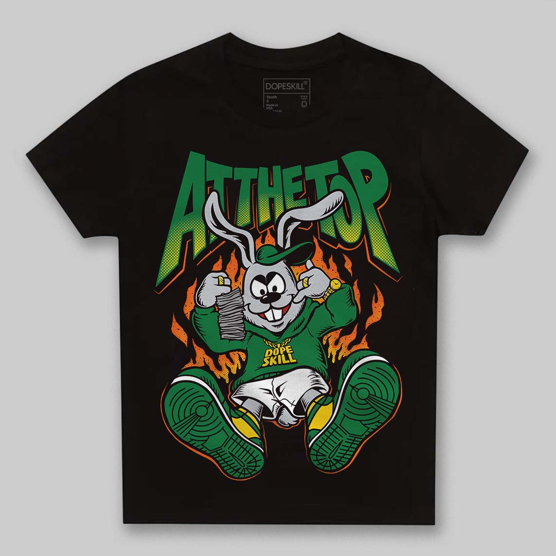 Green Sneakers DopeSkill Toddler Kids T-shirt At The Top Graphic Streetwear - black