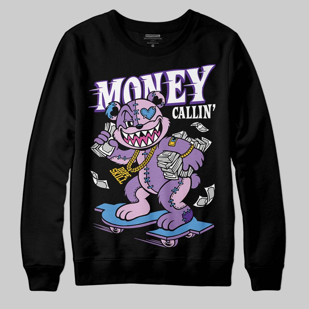 PURPLE Sneakers DopeSkill Sweatshirt Money Callin' Graphic Streetwear - Black