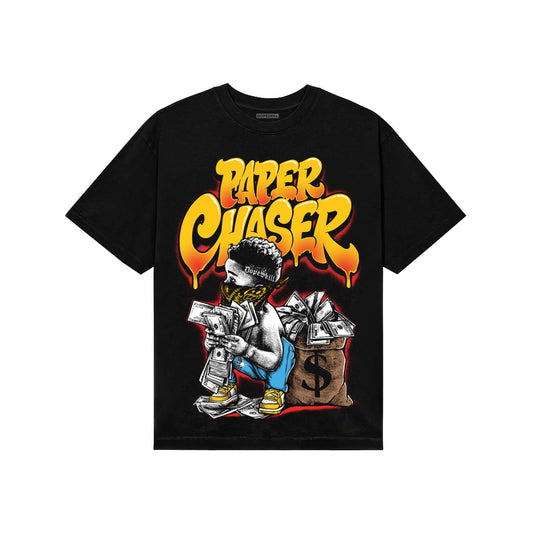 Yellow Sneakers DopeSkill T-Shirt Paper Chaser Boy Graphic Streetwear - Black