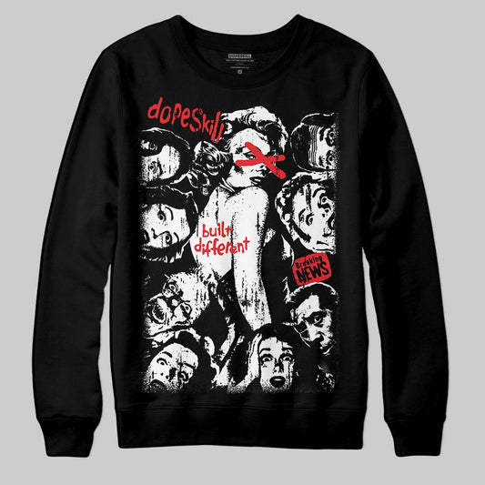 Black and White Sneakers DopeSkill Sweatshirt Built Different Graphic Streetwear - Black