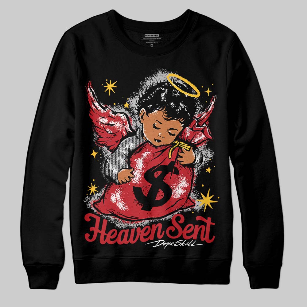 Jordan 14 Retro Ferrari (2025) DopeSkill Sweatshirt Heaven Sent Graphic Streetwear - black
