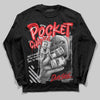 Grey Sneakers DopeSkill Long Sleeve T-Shirt Pocket Change Graphic Streetwear - Black