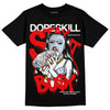 Jordan 11 Retro Cherry DopeSkill T-Shirt Stay It Busy Graphic Streetwear - Black