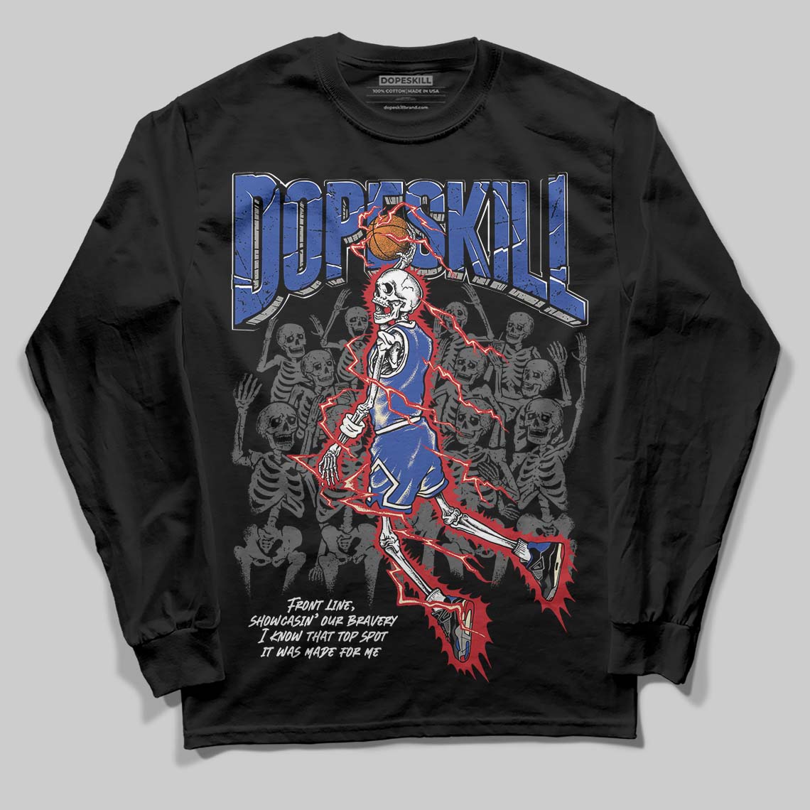 Jordan 4 “Rare Air” DopeSkill Long Sleeve T-Shirt Thunder Dunk Graphic Streetwear - Black