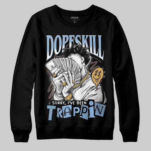 Adidas Handball Spezial ‘Light Blue’ DopeSkill Sweatshirt Sorry I've Been Trappin Graphic Streetwear - Black